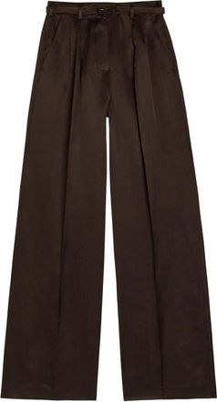 Gabriela Hearst belt-detail trousers - women - Fabric - 38 - Brown