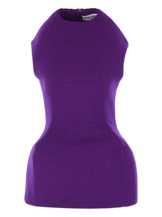 Duran Lantink harris tweed padded dress - women - Virgin Wool/Polyurethane - 2 - Purple