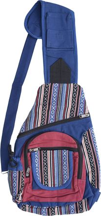 Gheri Mens Crossbody Multipocket Sling Bag Blue