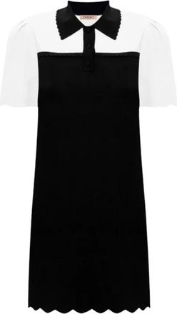 Twinset Polo in Maglia Bi-colore - - Dresses - Donna - Multicolore - M