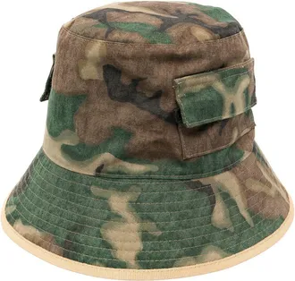 Dsquared2 camouflage-print bucket hat - men - Cotton - S - Green