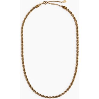 H&M Waterproof Twisted Necklace in Gold-Colored at Nordstrom