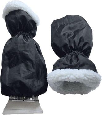 OEM Limpiaparabrisas Con Guante, Forro Polar Y Banda El&aacute;stica Incorporada, Color Negro, 32 Cm X 16 Cm