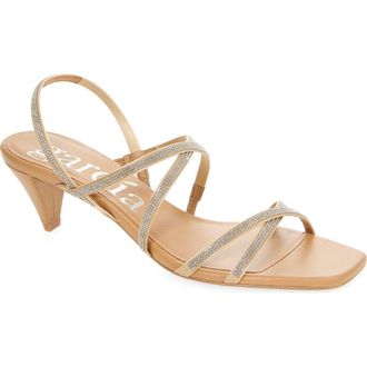 Pedro Garcia Aday Slingback Sandal in Brulee Satin at Nordstrom, Size 10.5Us