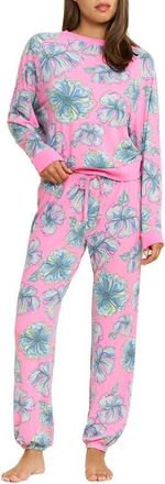 Honeydew Intimates Star Seeker Brushed Jersey Pajamas in Rosette Floral at Nordstrom, Size X-Small