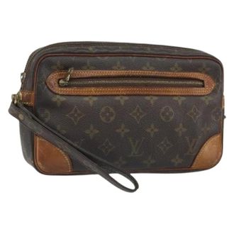 Louis Vuitton Pre-owned Clutches, female, Brown, Size: ONE SIZE Pre-owned Canvas Clutch