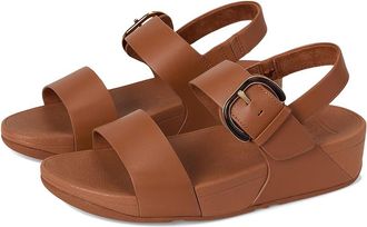 FitFlop LULU Adjustable Leather Back-Strap Sandals Womens Wedge Shoes Deep Tan : 10 M (B)