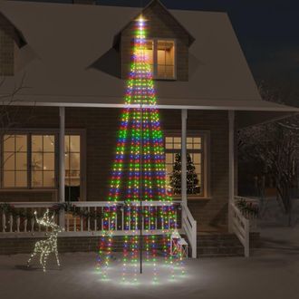 vidaXL Vidaxl &Aacute;rbol De Navidad En Asta De Bandera 732 Led De Colores 500 Cm