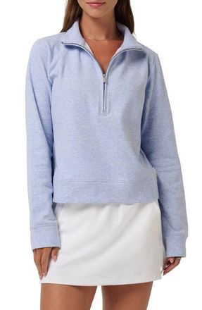 Travis Mathew Cloud Half Zip Pullover in Heather Baby Lavender at Nordstrom, Size Xx-Large
