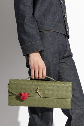 Bottega Veneta Clutch Andiamo Small, Womens, Green