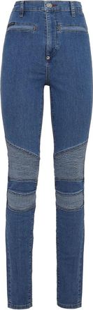 Philipp Plein Skinny Jeans Iconic - Dames - Skinny Jeans - Blauw - W26 - Denim - Jeans