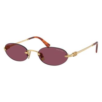 Miu Miu Sunglasses, unisex, Yellow, Size: 51 MM MU A54S Oval Sunglasses