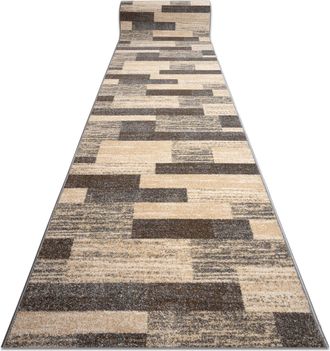 RugsX Rugsx - Passatoia Karmel Deski Tavole Caramello Grigio 80cm Beige 80x730 Cm