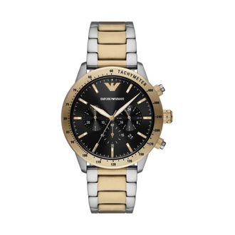 Emporio Armani Accessoires, Heren, Grijs, ONE Size, Mario Chronograph Horloge