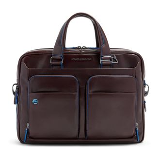 Piquadro Laptop Bags & Cases, male, Brown, Size: ONE SIZE Blue Square Briefcase 15