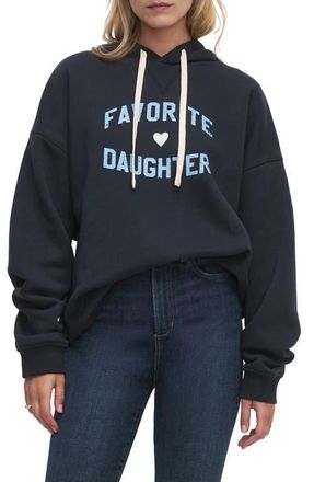 Favorite Daughter Graphic Hoodie in Navy/Light Blue at Nordstrom, Size X-Small