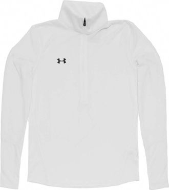 Under Armour Womens Locker Half Zip Shirt In White