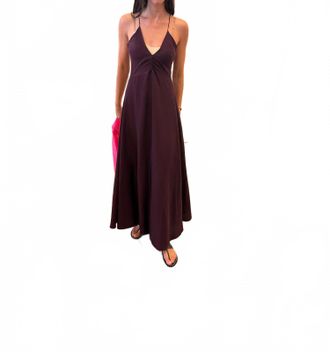 Forte_Forte Nocturne Silk Slip Maxi Dress In Red