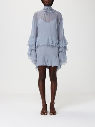 Chlo&eacute; Abito in georgette con rouches Chlo&eacute;