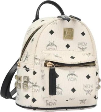 MCM Pre-owned Leather backpacks - Dames - Vintage Rugzakken - Wit - ONE Size - Vintage