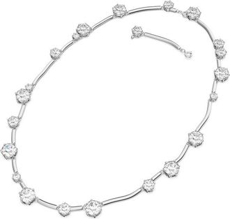 Swarovski White Constella Rhodium Plated Mixed Round Cuts Necklace