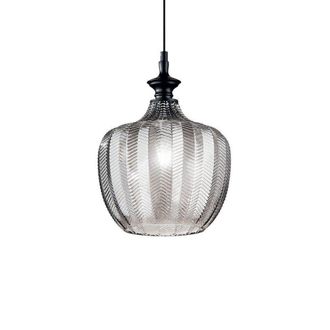 Netlighting Lord Decorative Glass Dome Pendants Smoke E27 in Grey