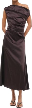 Staud Phare Silk Dress In Earth