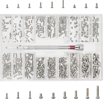 OEM Kit De 500 Tornillos De Microreparaci&oacute;n - 18 Tama&ntilde;os, Acero Inoxidable
