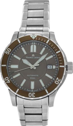 Maurice Lacroix Pre-owned Maurice Lacroix Miros Diver Automatic Brown Dial Mens Watch MI6028-SS072-730
