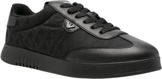 Emporio Armani Zapatillas Bajas con Paneles - Shoes - Hombre - Negro - 44 EU