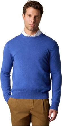 Brooks Brothers Cashmere Crewneck - Heren - Cashmere truien - Blauw - M - Kasjmier - Truien & Vesten