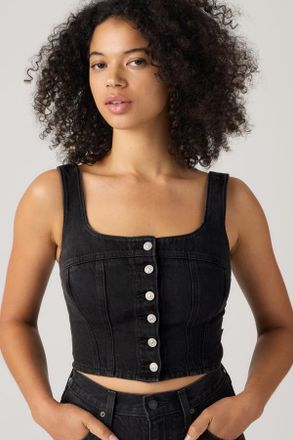 Levi's Top Audra Seamed - Mujer - XS - Negro / Capturing Moments