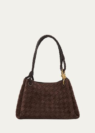 Bottega Veneta Parachute Suede Shoulder Bag