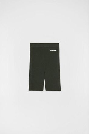 Jil Sander Womens Dark Green Ribbed Utility Shorts, Size 4