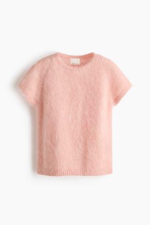 H&M Mohair-blend Top in Powder Pink at Nordstrom, Size X-Small