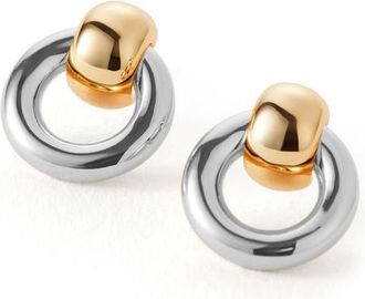 JENNY BIRD Faye Mini Puffy Door Knocker Earrings in Two-Tone at Nordstrom