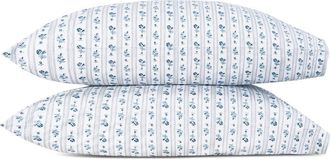 Matouk Cabanon Stripe Set of 2 Pillowcases in Blue at Nordstrom, Size Standard