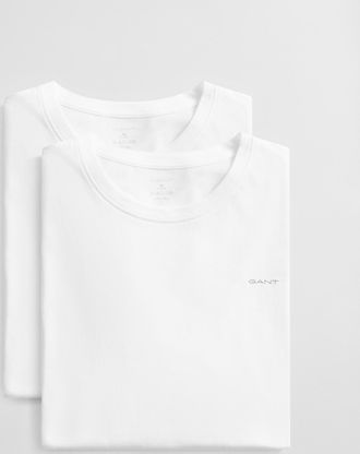 GANT Kurzarmshirt GANT C-NECK T-SHIRT 2-PACK, Herren, Gr. XXL, weiss (wei&szlig;), Web, Obermaterial: 100% Baumwolle, regular fit normal, Rundhals, eingesetzt ab