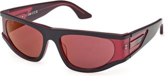 GCDS GD0066 01U Mens Sunglasses Red Size 55