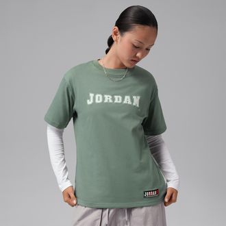 Nike Jordan Womens Jordan Brooklyn Graphic T-Shirt in Grey | IO1080-364