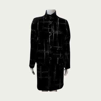 Elliott Lauren Plaid Jacket In Black And White