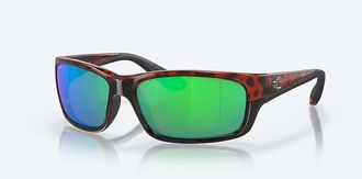 Costa Unisex Jose Polarized Rectangular Sunglasses In Tortoise Frame Green Mirror