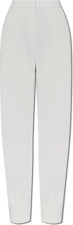 Emporio Armani Gekreukte broek - Dames - Broeken - Grijs - Maat: S Poliester