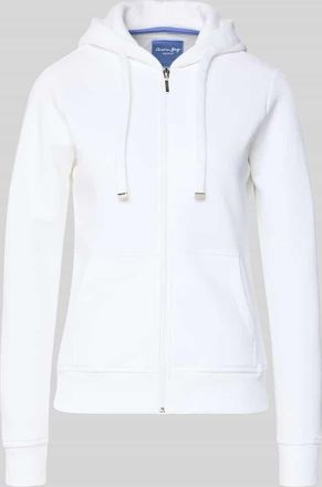 Christian Berg Sweatjacke mit Rei&szlig;verschluss in Weiss, Gr&ouml;&szlig;e XXL