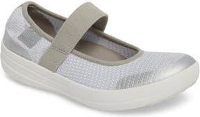 FitFlop Uberknit Mary Jane Flat in Metallic Silver/urba at Nordstrom Rack, Size 7.5