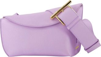 Alexander McQueen Paarse Leren Crossbody Tas - Dames - Schoudertassen - Paars - ONE Size - Leer - Tassen