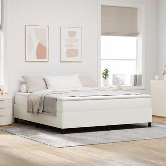 vidaXL Letto a molle Crema 180 x 200 cm Tessuto in velluto a coste - Vidaxl