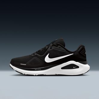Nike Mens Structure 26 Road Running Shoes in Black | HJ1102-002
