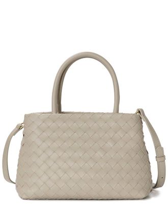 Tiffany & Fred Hand-Woven Top-Handle Leather Bag
