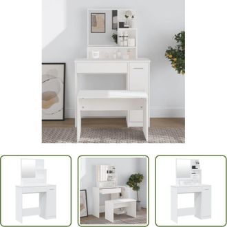 vidaXL Specchio - Toeletta con Specchio Bianco 86,5x35x136 cm